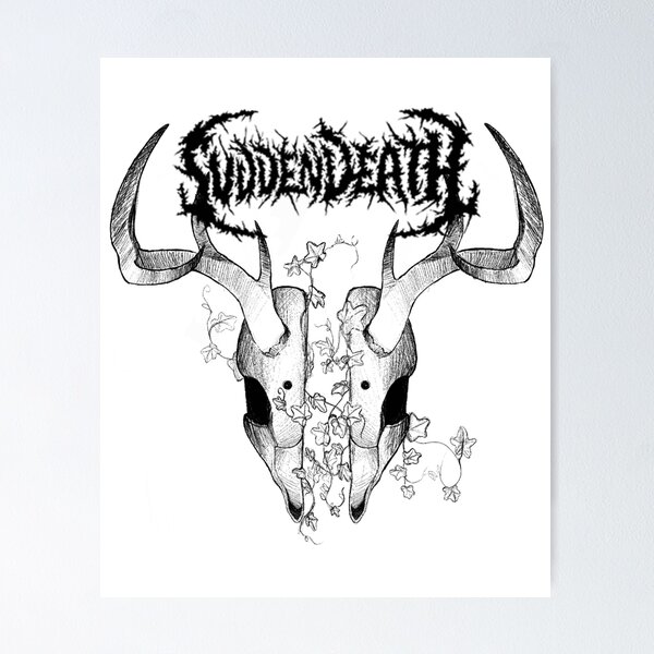 svddendeath logo deer skull Poster RB1212 product Offical svddendeath Merch