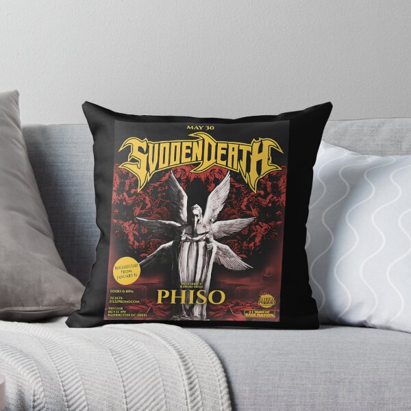 SVDDEN DEATH W/ SPECIAL GUEST PHISO Throw Pillow RB1212 product Offical svddendeath Merch